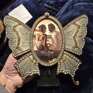 Elegant Butterfly Photo Frame with Crystals